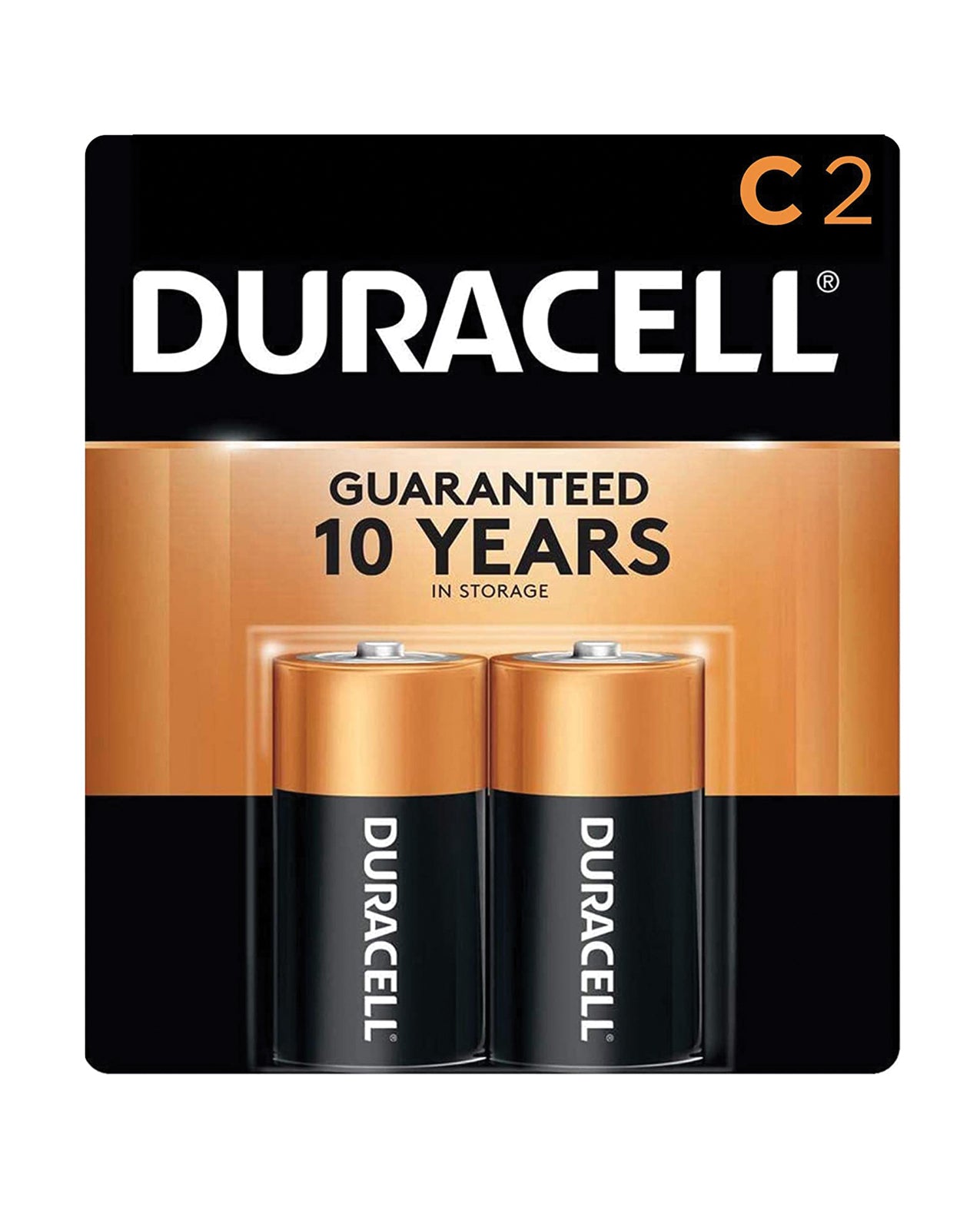 Duracell C Alkaline Batteries Pack of 2 with Long-lasting Power and Reliable Performance for Everyday Devices
