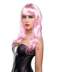 Pleasure Wigs Synthetic Costume Wig Adjustable Fit Vibrant Baby Pink for Stylish Party Looks