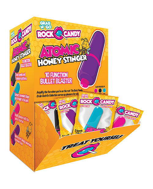 Rock Candy Atomic Honey Stinger 10 Function Bullet - Asst. Colors Display of 24