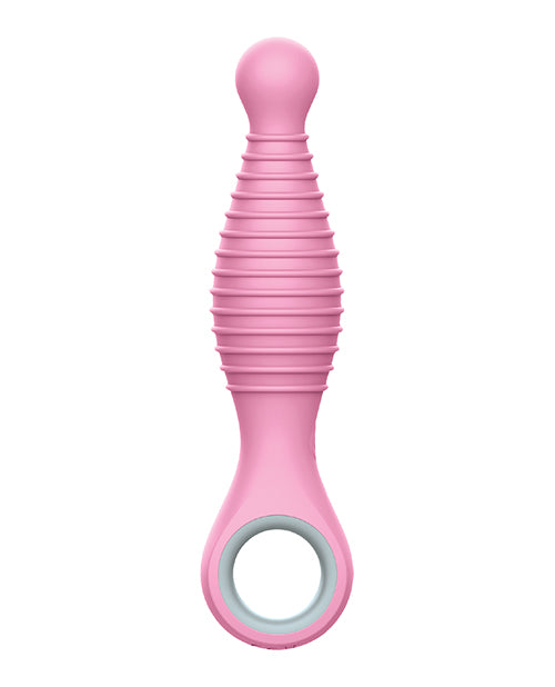 Rock Candy Anal Vibe with Tapered Tip and Ribbed Rings for Beginner Anal Play