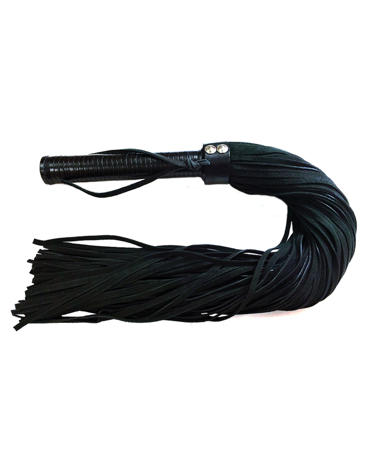 Rouge Bondage Flogger Suede Strands Leather Handle with Wrist Loop for Sensory Play and Secure Grip
