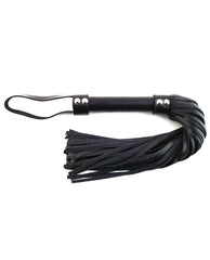 Rouge Bondage Flogger Short Leather H-Style Handle Hand Loop for Precise Sensation Play