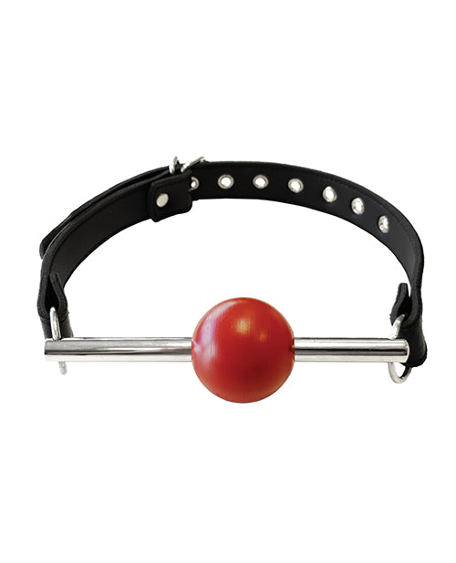 Rouge Bondage Ball Gag with Stainless Steel Rod and Removable Rubber Ball for Secure Restraint