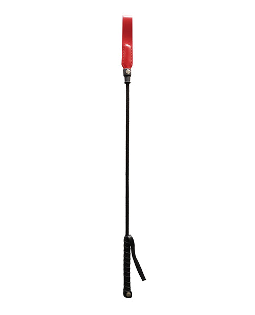 Rouge Bondage Riding Crop Slim Leather Tip Red for Precise BDSM Play and Impact
