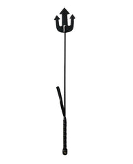 Rouge Bondage Riding Crop Genuine Leather Long Shaft for Precise Sensation Play