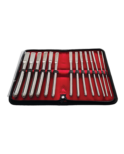 Rouge Stainless Steel Uterine Dilator Set Single Ended 14 Piece Kit for Progressive Medical Dilation