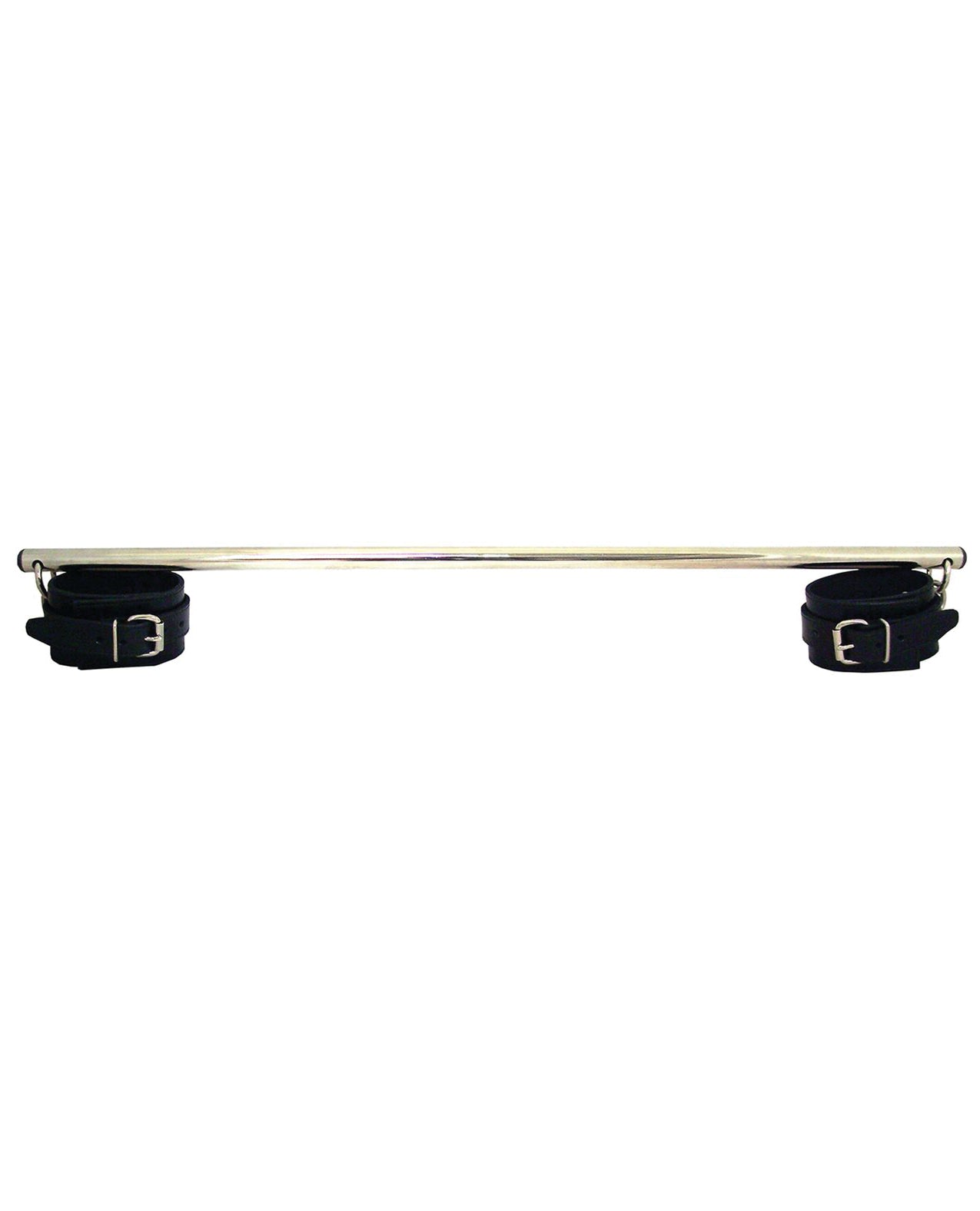 Rouge Adjustable Leather Leg Spreader Bar with Black Detachable Cuffs