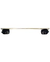 Rouge Adjustable Leather Leg Spreader Bar with Black Detachable Cuffs