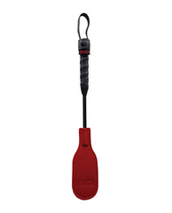 Rouge Bondage Paddle Mini Leather Oval Red with 26cm Length for Impact Play and Sensual Restraints