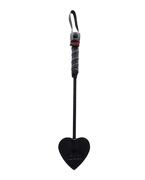 Rouge Bondage Paddle Genuine Leather Spade Shape Black for Targeted Sensation and BDSM Play