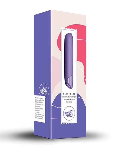 SugarBoo Silicone Vibrator Rechargeable 10 Vibration Modes Waterproof for Personal Stimulation