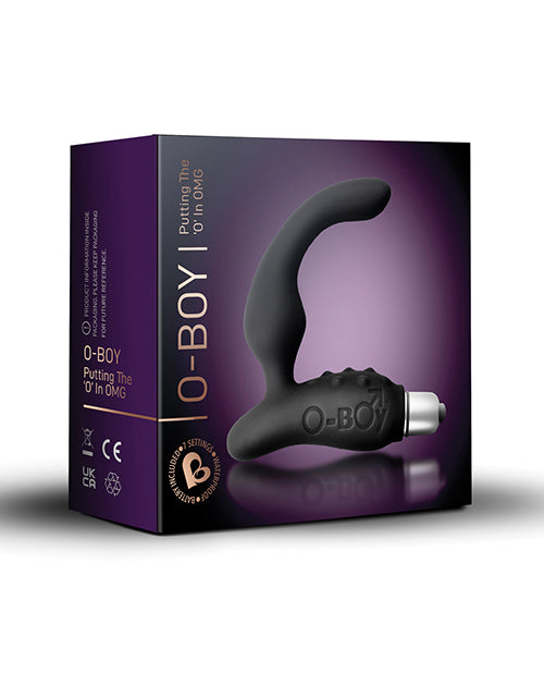 Rocks Off Anal Massager 7-Speed Vibrating Body-Safe Silicone Black Design for Perineum and P-Spot Stimulation