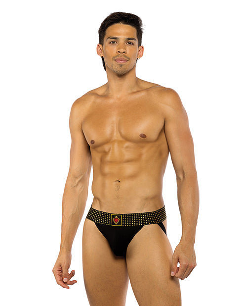 Roma Confidential Jockstrap Contoured Pouch Studded Elastic Waist for Comfortable XL Support