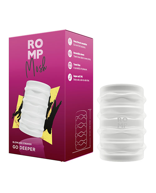 ROMP Manual Stroker Clear Dual-Textured Male Masturbator for Realistic Sensations