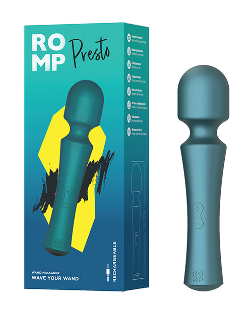 ROMP Wand Vibrator Squishy Silicone Head Rechargeable Waterproof for Intimate Massage