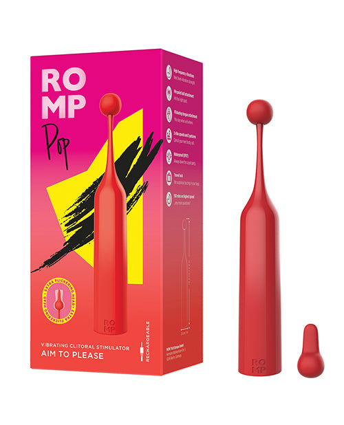 ROMP Clitoral Stimulator with Interchangeable Heads and Waterproof Design for Versatile Pleasure