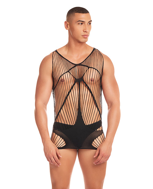 Rainbow Party Lingerie Black Long Tank Stretch Fit Comfortable Sizing for Everyday and Intimate Wear