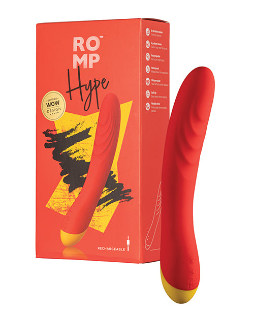 ROMP Vibrator G Spot Curved Silicone Tip Waterproof Rechargeable Design for Intense Stimulation