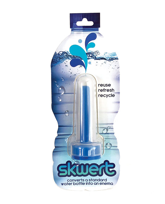 Skwert Water Bottle Enema Adapter Portable No-Leak Design with Sanitary Travel Cap for On-the-Go Hygiene