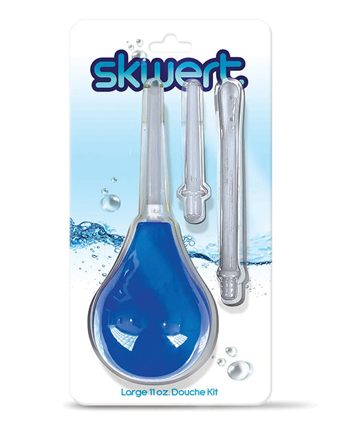 Skwert Enema Bulb personal hygiene kit with three translucent wands for travel-friendly cleansing