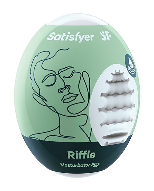 Satisfyer Masturbator Egg Riffle Skin-Like Cyber-skin Stretchable Texture for Realistic Solo Pleasure