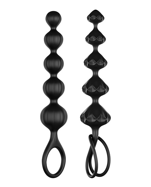 Satisfyer Anal Beads Set Medical-Grade Silicone Multiple Shapes for Beginner-Friendly Sensual Exploration