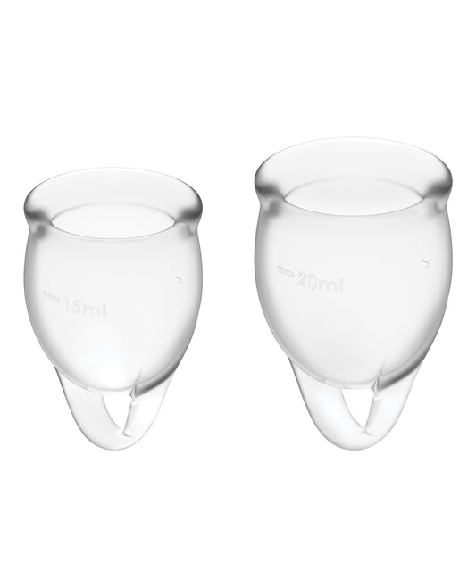 Satisfyer Menstrual Cup Medical-Grade Silicone Set with Curved Design for Comfortable, Reusable Period Protection