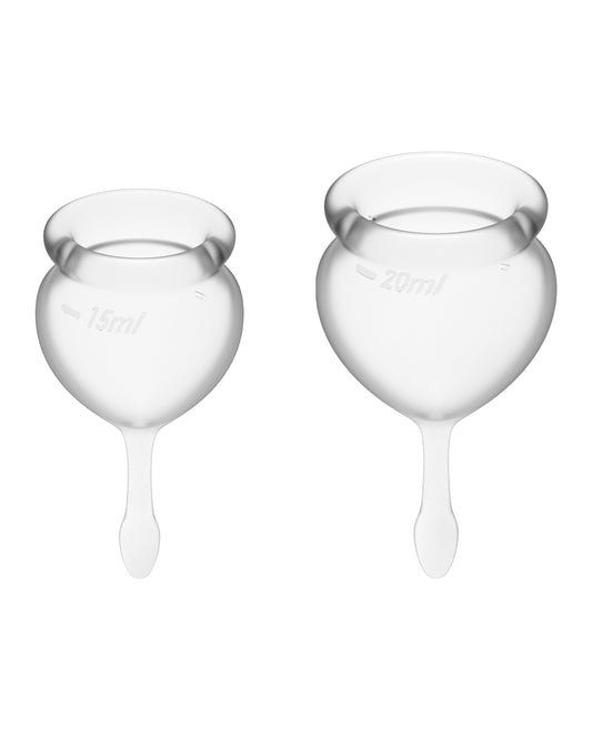 Satisfyer Menstrual Cup Set soft silicone ergonomic design two sizes for comfortable reusable period care