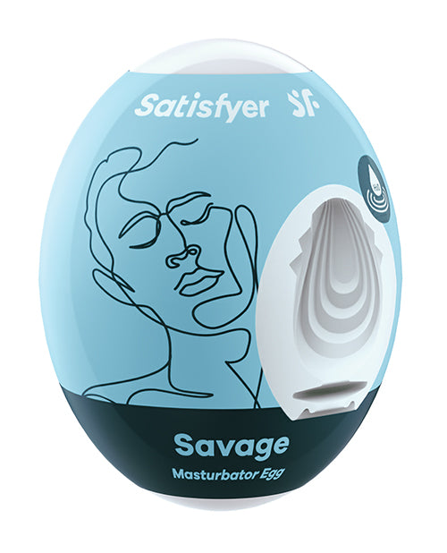 Satisfyer Masturbator Egg skin-like textured inner sleeve cyber-skin design for realistic solo pleasure