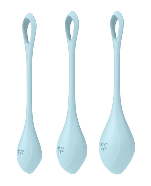 Satisfyer Ben Wa Balls Training Set with Silicone Encasing and Retrieval Loop for Pelvic Floor Exercise