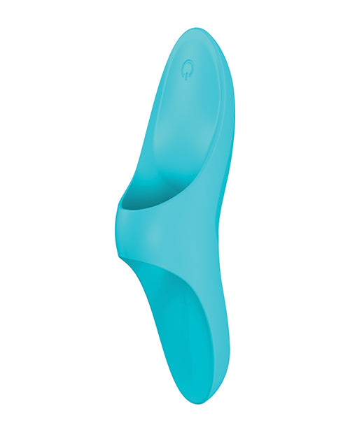 Satisfyer Finger Vibrator Light Blue with 12 Settings Waterproof Silicone for Versatile Stimulation