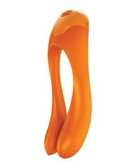 Satisfyer Finger Vibrator Orange Dual Motor Flexible Arms for Targeted Intimate Stimulation