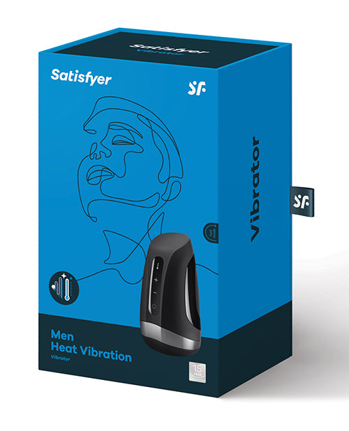 Satisfyer Men Heat Vibration Black Heated Vibrating Masturbator