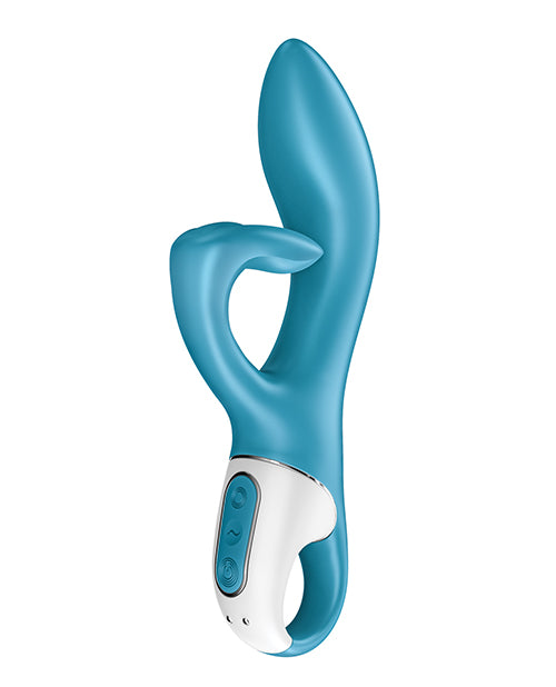 Satisfyer Rabbit Vibrator Dual Motors Curved Tip Flexible Silicone for Intense G-Spot and Clitoral Stimulation