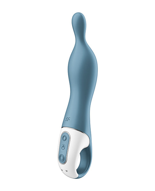 Satisfyer A-Spot Vibrator with ergonomic curved shape and flexible tip for deep targeted stimulation and enhanced pleasure