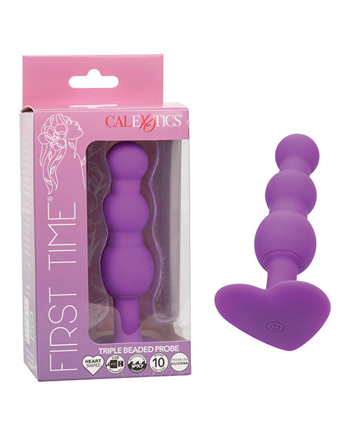 First Time Anal Product Vibrating Triple Beaded Probe Waterproof Silicone for Versatile Intimate Play