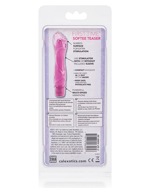 First Time Softee Teaser Pink G-Spot Vibrator with Removable Sleeve