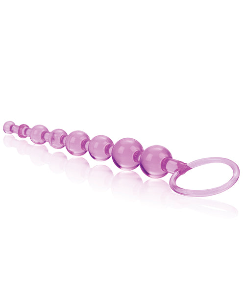 First Time Love Beads - Pink Flexible Anal Beads with EZ Retrieval Ring
