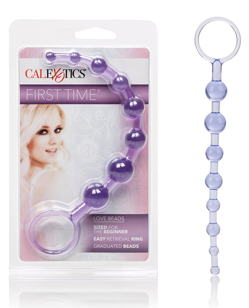 First Time Anal Products Love Beads with Flexible Graduated Design and EZ Retrieval Ring for Comfortable Intimate Play