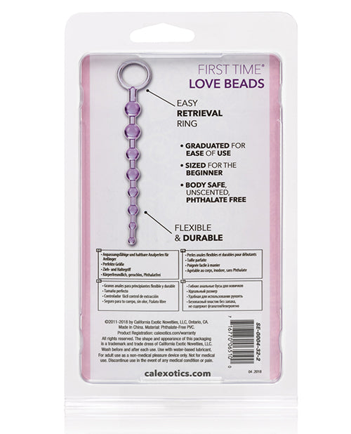 First Time Love Beads - Flexible Anal Beads with EZ Retrieval Ring