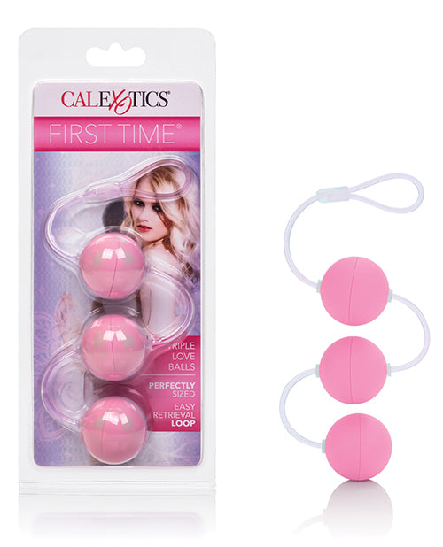 First Time Stimulator Triple Kegel Balls with Weighted Design and Soft Retrieval Cord for Pelvic Strengthening