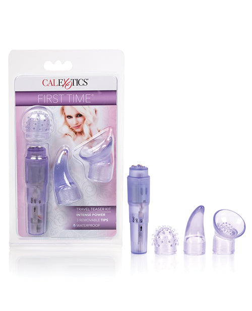 First Time Vibrator Kit Compact Massager with Three Interchangeable Tips for Versatile Stimulation