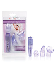 First Time Vibrator Kit Compact Massager with Three Interchangeable Tips for Versatile Stimulation