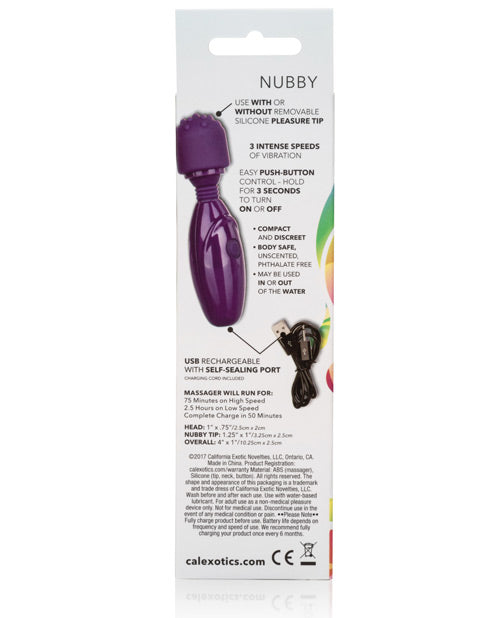 Tiny Teasers Nubby Purple Vibrator with Flexible Removable Tip