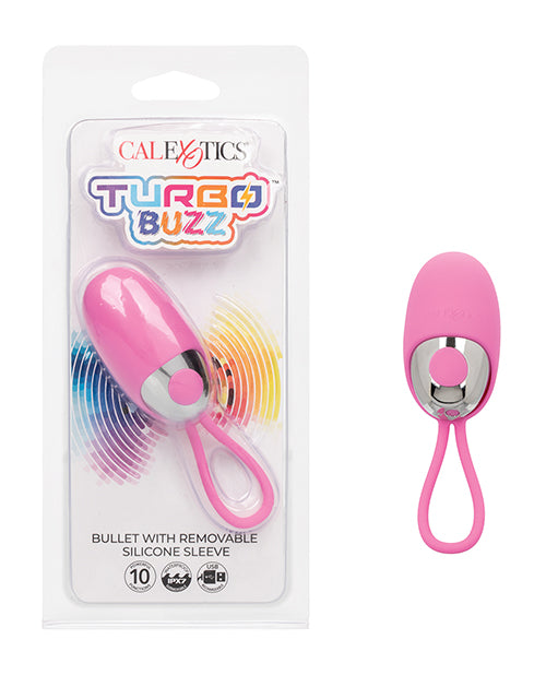 Turbo Buzz Stimulator Bullet Vibrator with Removable Silicone Sleeve and Waterproof Design for Versatile Intimate Pleasure