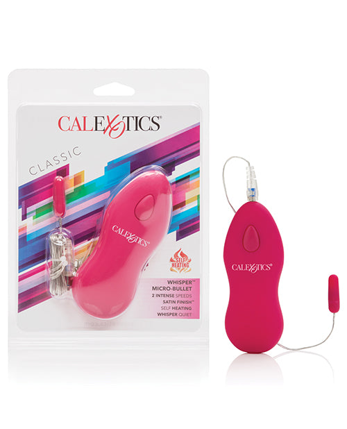 California Exotic Bullets Stimulator Whisper Micro Bullet with Self-Heating and 2-Speed Vibrations for Discreet Intimate Massage