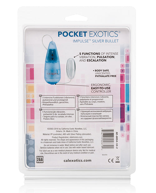 Silver Bullet Pocket Massager with Multi-Function Vibration