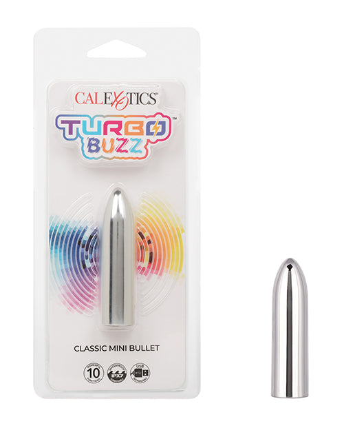 Turbo Buzz Stimulator Mini Bullet 10 Vibrations Travel Lock Waterproof for Discreet Personal Play