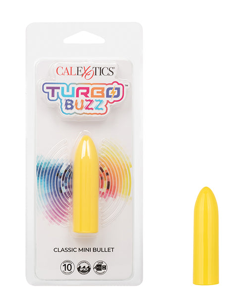 Turbo Buzz Stimulator Mini Bullet 10 Vibration Modes Waterproof USB Rechargeable for Discreet Stimulation