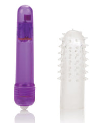 Waterproof Travel Blaster Massager with Removable Silicone Sleeve - Purple